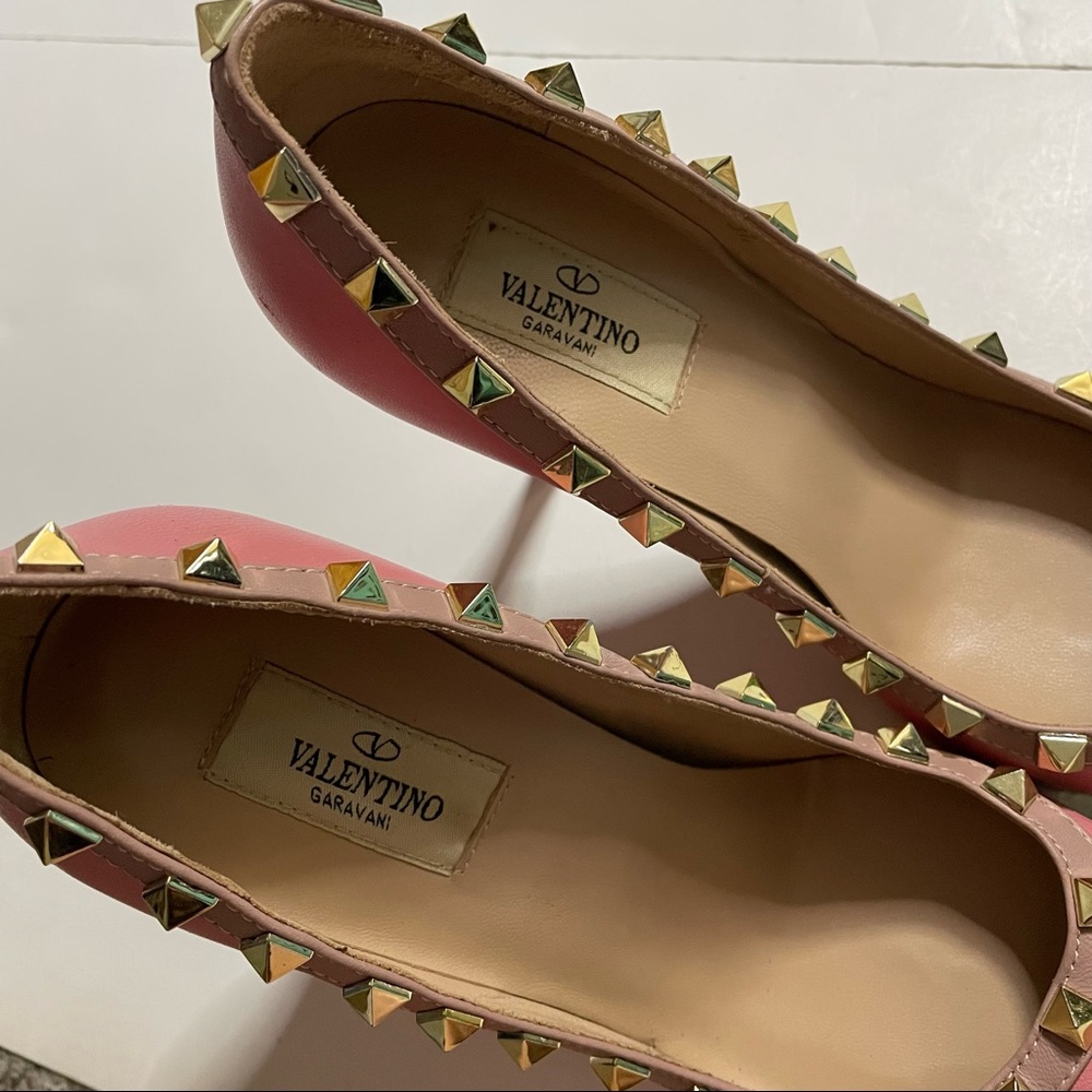 Valentino Garavani Rockstud Pink Patent Leather Pumps Heels Size 37 (US Size 7) - Picture 12 of 12